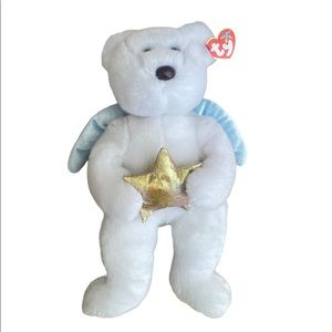 👼 TY Gold Star the Angel Bear Beanie Buddy 2005- Retired